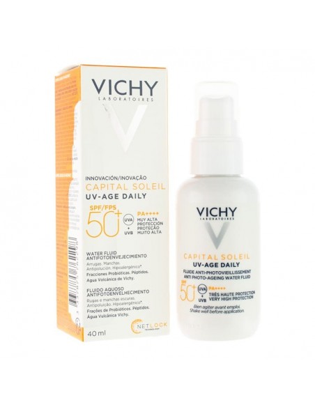 VICHY SOLAR UV-AGE DAILY WATER FLUIDO SPF50+ 40 ML