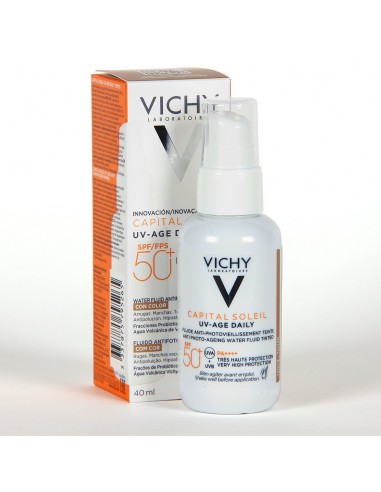 VICHY SOLAR UV-AGE DAILY WATER FLUIDO COLOR SPF 50+ 40ML