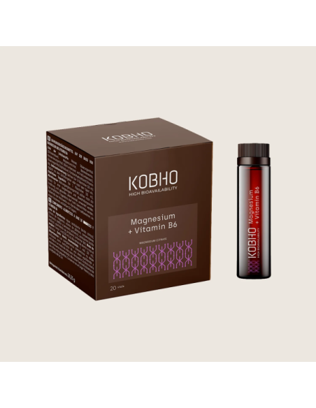 KOBHO MAGNESIUM + VITAMIN B6 20 VIALS