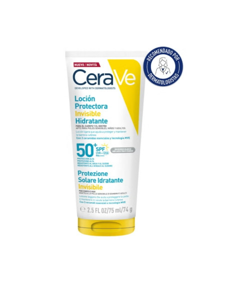 CERAVE SUN LOCION INVISIBLE HIDRATANTE SPF50+ 75ML