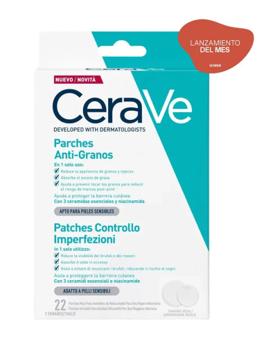 CERAVE PARCHES CONTROL IMPERFECCIONES 22 UNIDADES