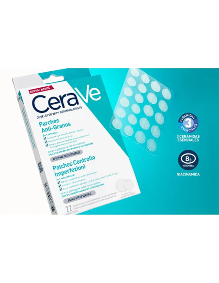 CERAVE PARCHES CONTROL IMPERFECCIONES 22 UNIDADES