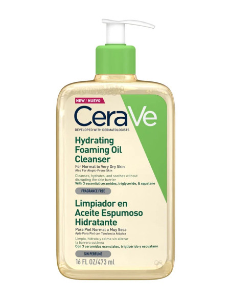 CERAVE LIMPIADOR ACEITE ESPUMOSO HIDRATANTE 473 ML
