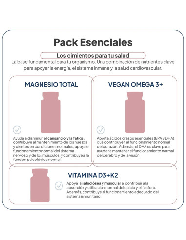 IVB PACK ESENCIALES MAGNESIO TOTAL OMEGA 3 D3K2