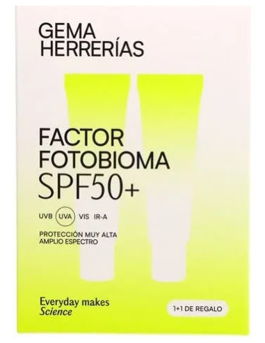 GEMA HERRERIAS FACTOR FOTOBIOMA SPF50+ 1+1