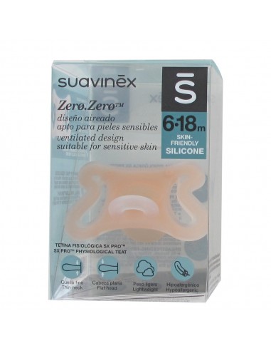 SUAVINEX SX PRO ZERO CHUPETE SILICONA FISIOLOGICO  6 - 18 MESES
