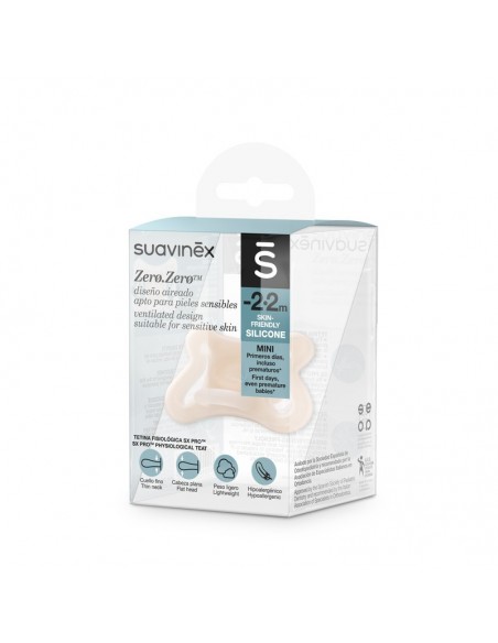 SUAVINEX CHUPETE SX PRO ZERO-ZERO SILICONA FISIOLOGICO -2 - 2 MESES 1 UN